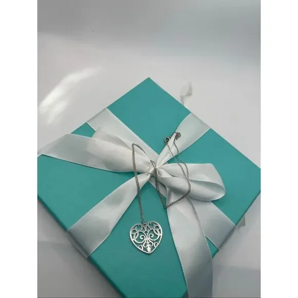 Tiffany & Co. Sterling Silver Enchant Heart Necklace - 20” - Picture 12 of 16